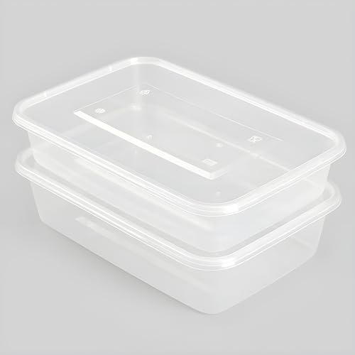 buut b Contenitori per alimenti in plastica con coperchi a prova di perdite, rettangolari da asporto, adatti al microonde e alla lavastoviglie, ideali per la conservazione degli alimenti e la