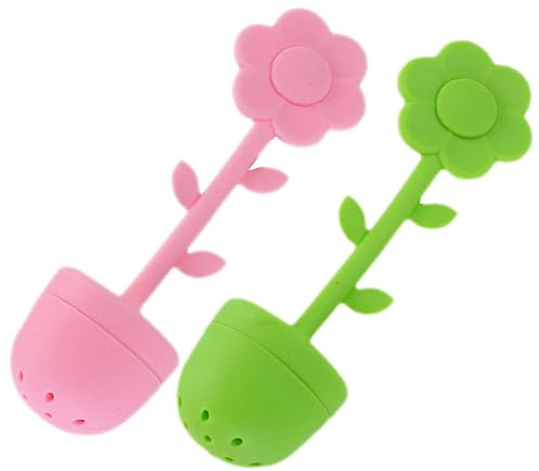 HOLIDYOYO Infuseur À Thé En Silicone Fleur Pour Thé Vrac Passoire À Pour Tasse Filtre Réutilisable Pour Feuilles De Lot De 2 Maison Bureau Restaurant Fêtes