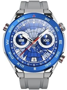 Reloj inteligente redondo 4G, pantalla AMOLED, NFC, videollamada, aplicaciones de descarga de cámara dual, WiFi, tarjeta SIM, reloj inteligente B8 con Android (plata, 2 GB 16 GB)
