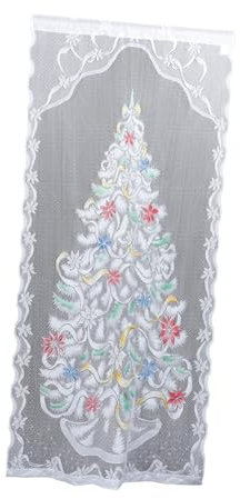 MAGICLULU Spitze Vorhang Weihnachten Stil Decor Glowing Hause Schmücken 1 Set Kreative Urlaub