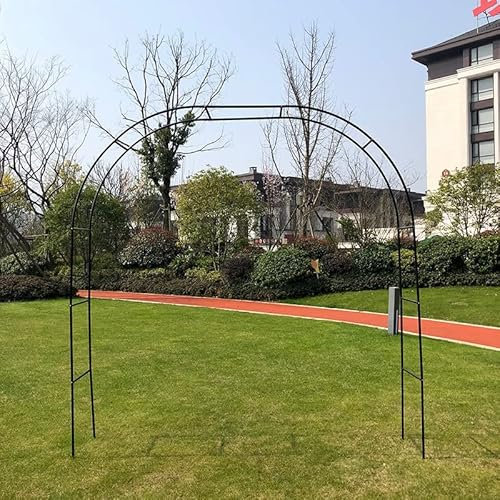 Pergola de jardin en métal noir pour plantes grimpantes, vignes, décoration de mariage, extra large, 280 x 220 cm
