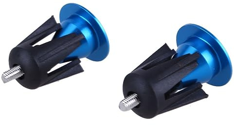Happyyami Tapones Manillar Aluminio para Bicicleta Montaña Carretera Azul para Barra Compatible Manguitos Manillar