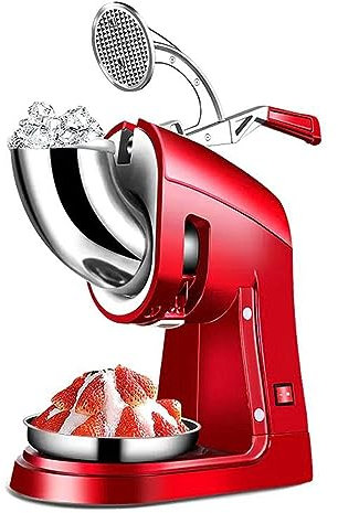 Machine à glace pilée Rasoir à glace, broyeur à glace électrique, machine à cône à neige for le commerce et la maison, machine à glace pilée à double lames en acier inoxydable, 300 kg/h, sortie de gla