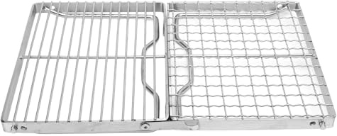 Klappbarer Campinggrill 304 Edelstahl Tragbarer BBQ Grill Camping -Gitter für Außenkoch -Rucksackpaketpicknicks Im Freien