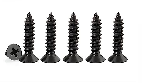 Black Self Tapping Screws for Wood,100pcs M3 x 20mm 304 Stainless Steel Flat Head 10mm screws for Furniture and Drywall (M3 x 20mm 100PCS)