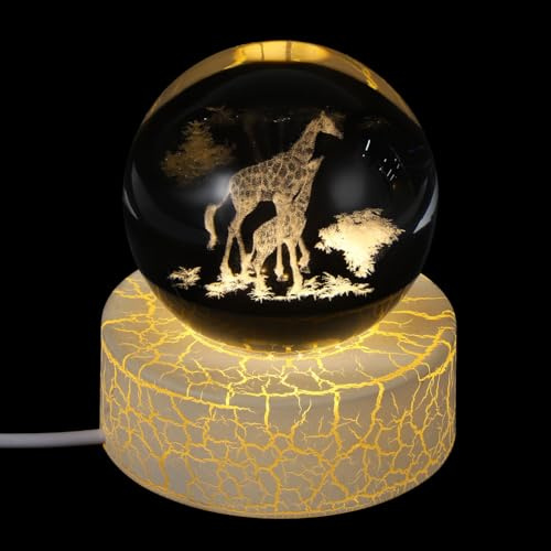 UKCOCO Crystal Sphere Ornament with Stand 2.36 in Glass Crystal Ball Table Decor for Home Office Desktop Display Decorative Home Accessories Gift for Birthday Christmas