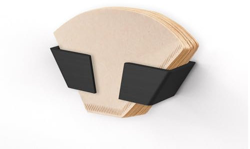 NewGround Designs Kaffeefilter Wandhalter, Filterhalter zum Kleben oder Schrauben, Schwarz, Modernes Design, Filter Halterung/Aufbewahrung