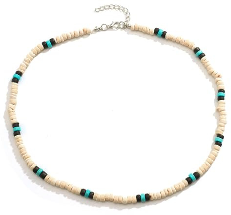 CVNRCLP Surfer Boho Halskette mit Holzperlen und Kokosnuss Perlen Armband für Männer und Frauen