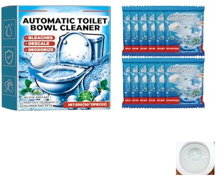 Mnozreo Tabletas de Limpieza de Inodoro,Pastillas Potentes Contra Cal y Suciedad,12pcs,Pastillas WC Para la Limpieza de Inodoros y Urinarios