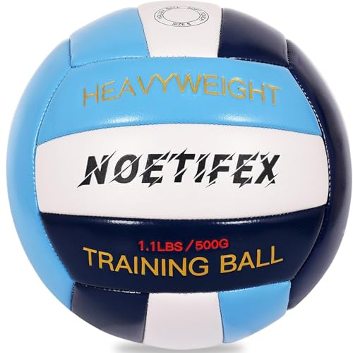 Noetifex 1.1LBS Heavy Weight Volleyball Size 5 Official Setter Training Volleyball for Adults, Durable PU Indoor Outdoor Volleyball Trainer, Spike & Passing Practice Ball for Skill Improvement