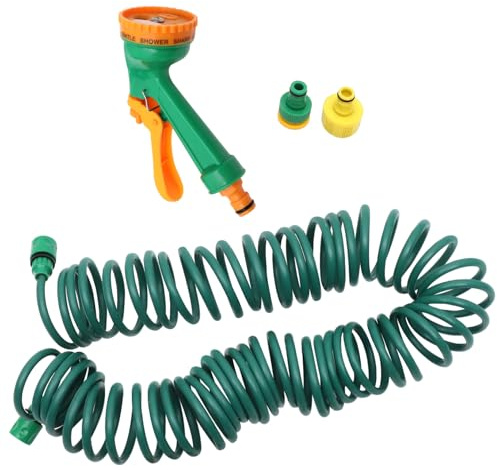 ULTECHNOVO Giardino Estensibile 10m Spruzzatore Multifunzione, Materiale EVA e ABS, Facile da Piegare, per Irrigazione e Lavaggio Auto
