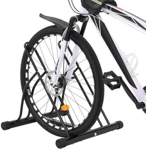 Genérico Soporte para 2 Bicicletas Suelo Independiente Acero,Deportes,Actividades al Aire Libre,Ciclismo,Accesorios para Bicicletas,Bases y Soportes para almacenar Bicicletas,4008600