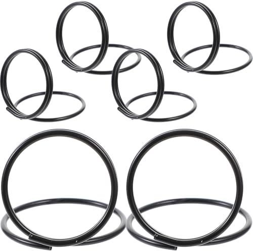Housoutil Tischkartenhalter 6 Stück Metall Schwarz mit Fotohalter und Notizhalter für Babyparty Hochzeit und Büro Tischdeko