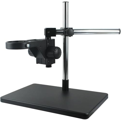 Rotating Stereo Microscope Boom Stand - Large Table Stand with Single Arm and 76mm Lab Focusing Holder for Microscopes