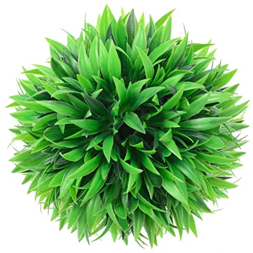 Sfere di bosso artificiali in polietilene, diametro 30 cm, 2 pezzi, resistenti alle intemperie, per giardino, balcone, soggiorno, decorazione per interni ed esterni, facile da pulire, aspetto naturale