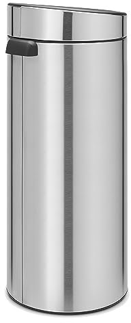 Brabantia 115349 Poubelle Touch Bin Unie 30 litres Acier Inoxydable Matt Steel 32 x 29.5 x 72 cm