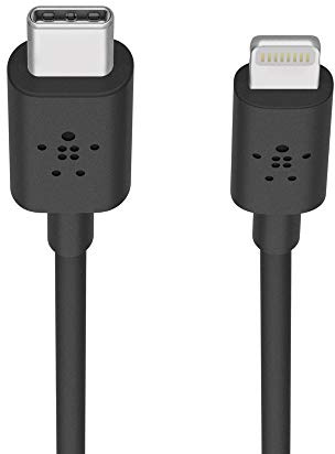 Belkin Cavo USB-C con Connettore Lightning Boost Charge, Cavo con Certificazione MFi, Ricarica Rapida, per iPhone, MacBook, iPad, 1.2 m, Nero