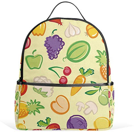 Eslifey - Saladier de fruits - Sac d'école - Sac à dos quotidien - Pour étudiants