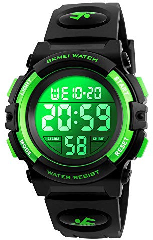 Dayllon Niños Relojes para Niños Deportes al Aire Libre 50M Impermeable Relojes Electrónicos 12/24 H Alarma Reloj Cronómetro/Calendario/Fecha Niño Niña Reloj de Pulsera