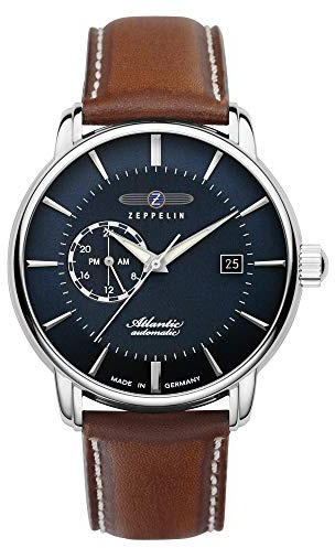 Zeppelin Herrenuhr mit Lederband Serie Atlantic Automatik Datum 8470