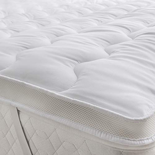 Coprimaterasso in microfibra con imbottitura in fibra cava anti allergico, ultra morbido, per letto king size, 152 x 200 cm circa