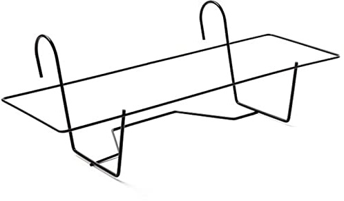 Acan Tradineur Support en métal pour jardinière de balcon, avec crochets, suspensions de jardinières, plantes, fleurs, parapets et balustrades, terrasses, fabriqué en Espagne Noir 60 cm