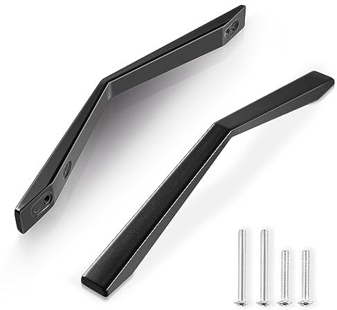 Niviy 10 Stück Küchengriffe Schwarz 128MM Lochabstand Möbelgriff mit 2 Größe Schrauben Aluminium Schrankgriffe, Mode Griffe für Schränke, Schuhschränke, Schubladen und Tür