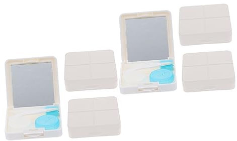 Gatuida 6sets Halloween Contacts Lens Case Kit Portable Travel Lens Case Mirror Sturdy Box for Eyes Sighted