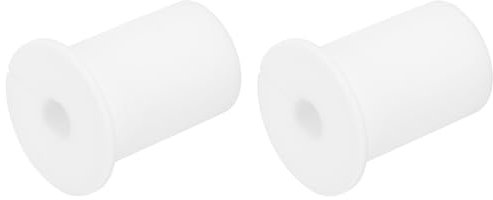 sourcing map 2Pcs Wall Grommets for Cables 1 Inch Silicone Cable Wall Bushing Feed Through Cable Routing Kit Accessories Wall Cable Pass Through for Ethernet with 8mm Hole, White