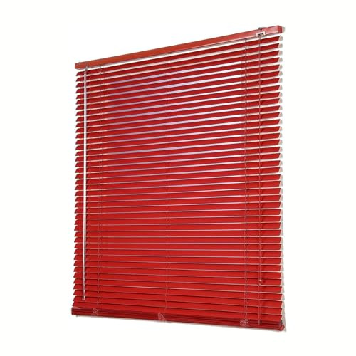 Jalousien Rot 50/60/70/90/100/115cm Breit,Metall Aluminium Jalousie Für Fenster,25mm Lamellen Rollläden Jalousette,Verdunkelungs Horizontal Jalousetten,Sichtschutzvorhänge,W×H-70×180cm(28*71in)