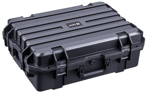 Lykus HC-6020 Wasserdichter Schaumstoffkoffer, Innengröße 55,8x37,5x17,3cm | IP67 wasserdicht, steckbarer Schaum, geeignet für Kameras, Objektive, elektronische Geräte und mehr