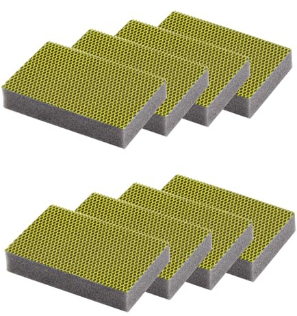 Maya - Pack de 8 Estropajos para Limpieza de Cocinas, Baños y Vajillas sin Dejar Rayas | 9x13,5x2,6 cm | Esponjas Lavables en Lavavajillas y Lavadora (EVO XL, Amarillo)
