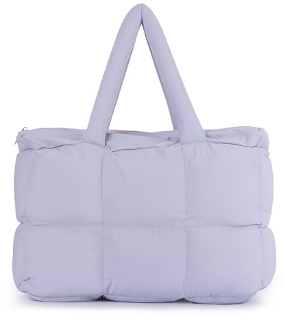 Jywmsc Bolso de Mano Acolchado para Mujer, Grande, Ligero, para Viajes, Gimnasio, Compras y Trabajo