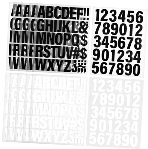 Sewroro 12blätter Bügelbuchstaben Und Zahlen Schwarze Und Weiße Vinyl-aufkleber Für Kleidung Einfache Anwendung Und Langlebige Bügelapplikationen Shirts Jacken Und Mehr
