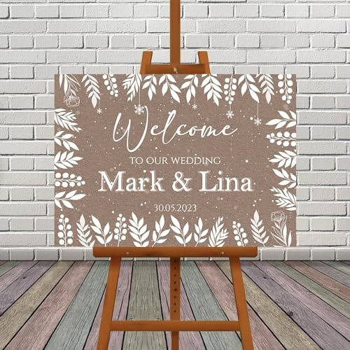 Winter Wedding Welcome Sign, A1, A2, A3 or A4, Simple Modern Welcome Sign, Minimalist Sign, Wedding Welcome Sign, Large Printed Welcome Sign