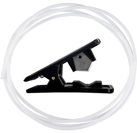 PTFE Schlauch, 2m PTFE Tube für 3D Drucker, 4mmx2,5mm Ultraglatter PTFE Schlauch Hitzebeständig & Korrosionsbeständig, PTFE Tube Hitzebeständig Hoch, Filament Schlauch, mit Rohrschneidemesser