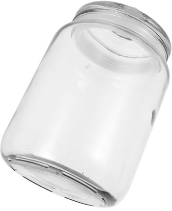 GRIRIW Laundry Bead Storage Jar Glass Containers Lids for Washing and Powders for Kitchen Organization