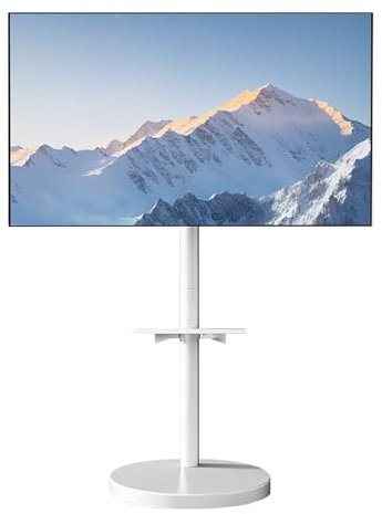 CURBX Soporte De TV Móvil, Soporte De TV De Suelo con Soporte For Televisores De 32 A 75 Pulgadas, Carrito Portátil con Ruedas, Soporte De TV De Suelo Ajustable, Apto For Dormitorio, Exterior
