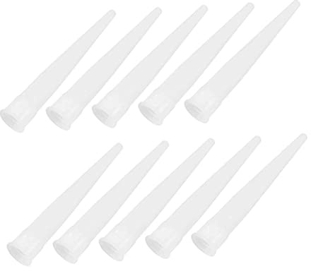 SEWACC 100pcs Caulk Nozzles Caulking Tips Plastic Caulking Nozzle Tips for Home Construction Use Silicone Sealant Bathroom