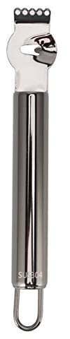 YUEYASHUX Lemon Zester Stainless Steel Peeler for Fruit Peeling (Silver) (Black)