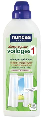Nuncas Lessive pour Voilages 1 - Détergent pour Rideaux Blancs - 750 ml