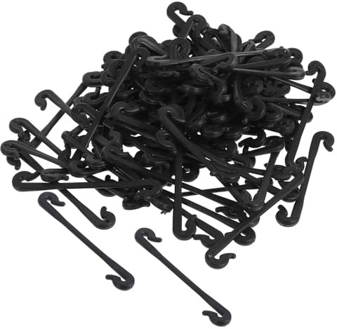 Yardwe 100 Stück Pflanzenclips Kunststoff Klemmen für Weinreben und Apfelbäume mit Haken Wiederverwendbare Gartengreifer zur Pflanzenstütze und Rankhilfe