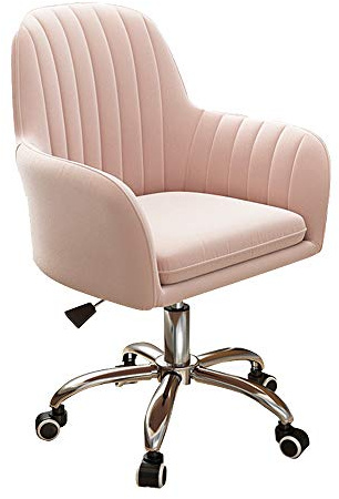 Ergonomisk arbetsstol i sammet med justerbar höjd och hjul för hemmakontor