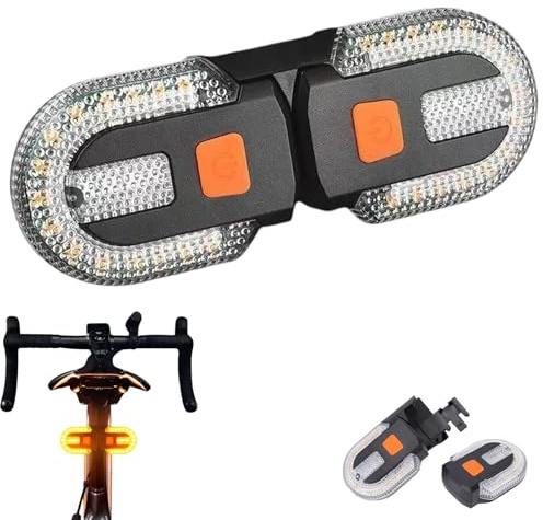 Drahtlose Fernbedienung Für Fahrradrücklicht, Fahrrad Blinker, Wiederaufladbar, Ipx4, Geteilte Rückseite Mit Controller Für Nachtfahrten, Mit Hoher Helligkeit Für Mountainbikes, Rennräder, Roller
