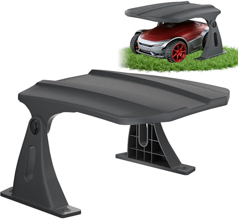 TATIVALO Mähroboter Garage 79×62,5×40 cm Schutzüberdachung ABS mit Dach | für Rasenroboter, Klappbare Roboter-Rasenmäher Überdachung, UV-, Regen- & Schmutzschutz auch bei Regen, Sonne oder Frost