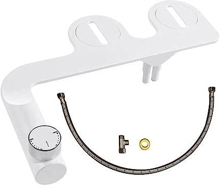 Oikabio SL41 Thinline Bidet-Aufsatz für WC-Sitze, einzelne kühle verstellbare Düse, WC-Furz-Wasch-Gesäß, 3/8--Anschluss