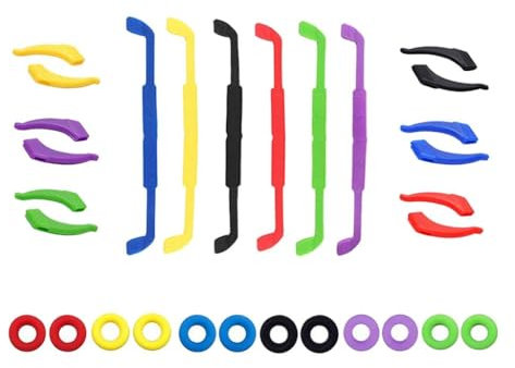 Ｚｉａｌｏｆｉ Brillenbänder Ohrgriffe Haken Brillenhalter Set, 12 Pairs + 6Pcs, Universal-