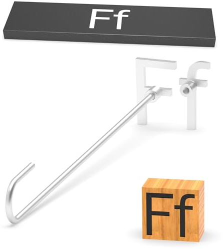 PKPKAUT 2Pcs Letters Branding Iron for Wood, Leather Branding Stamp (F f)