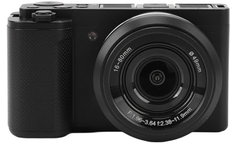 Digitalkamera, 4K 60FPS Wi Fi-digitalkameror för Fotografering, 64MP Vloggningskamera med 3,2-tums 270° Flip IPS-skärm, Kompakta Resespegellösa Kameror
