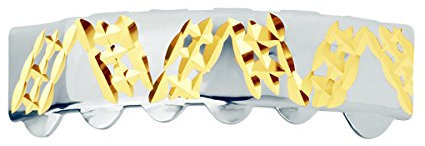 Grillz Silber One Size fits All - Diamond Cut Plate Bottom